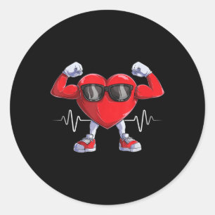 Sticker Rond American Heart Disease Awareness Heart Mois Heart 