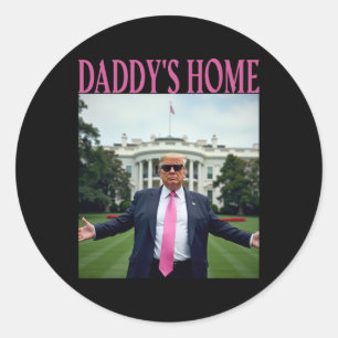 Sticker Rond American Made Trump Merchandise - Daddy's Home Tru