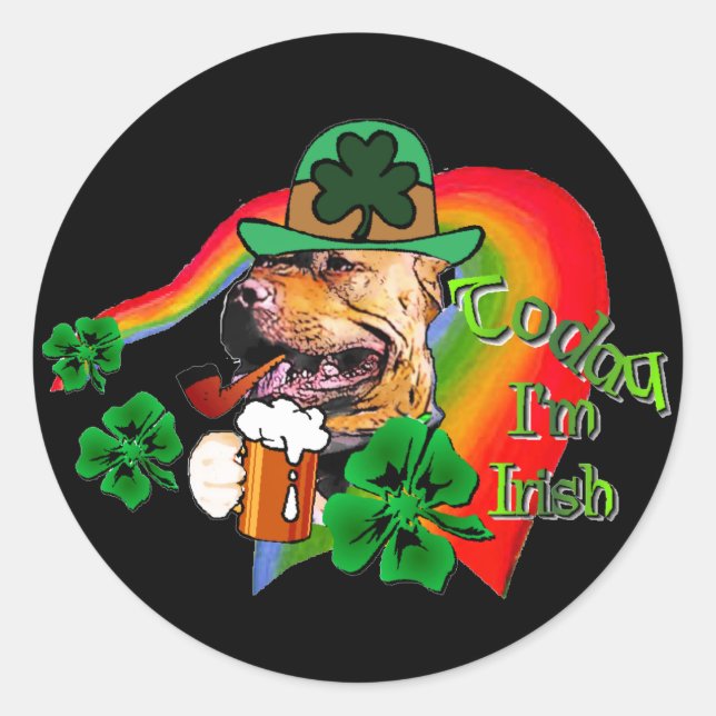 Sticker Rond American Pit Bull Terrier (Devant)