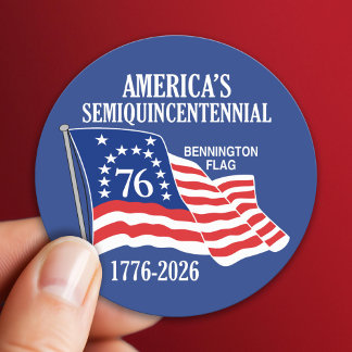 Sticker Rond America's Semiquincentennial 1776-2026 USA 250