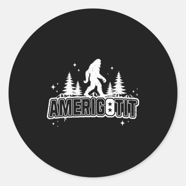 Sticker Rond Amerigotit Mème Drôle T 2025  (Devant)