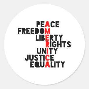 Sticker Rond Amérique anti-Trump Signification1