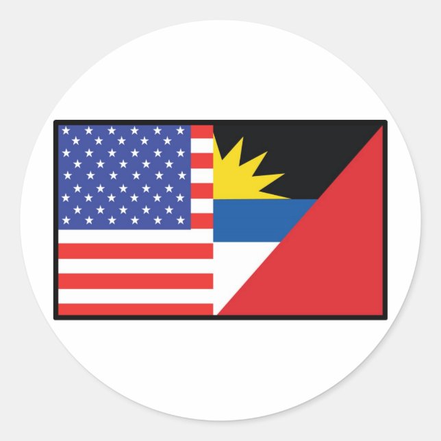 Sticker Rond Amérique Antiqua Barbuda (Devant)
