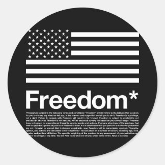 Sticker Rond Amérique : Les conditions de liberté