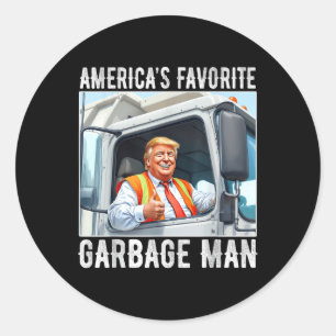 Sticker Rond Amérique Les Ordures Préférées Trump Dans Les Ordu