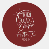 Amérique Totalité Austin TX Total Éclipse Solaire