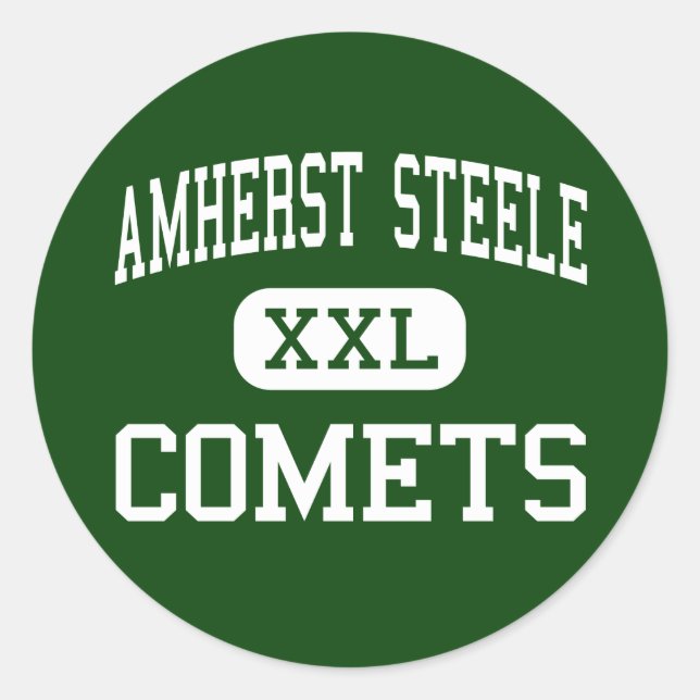 Sticker Rond Amherst Steele - Comètes - High - Amherst Ohio (Devant)