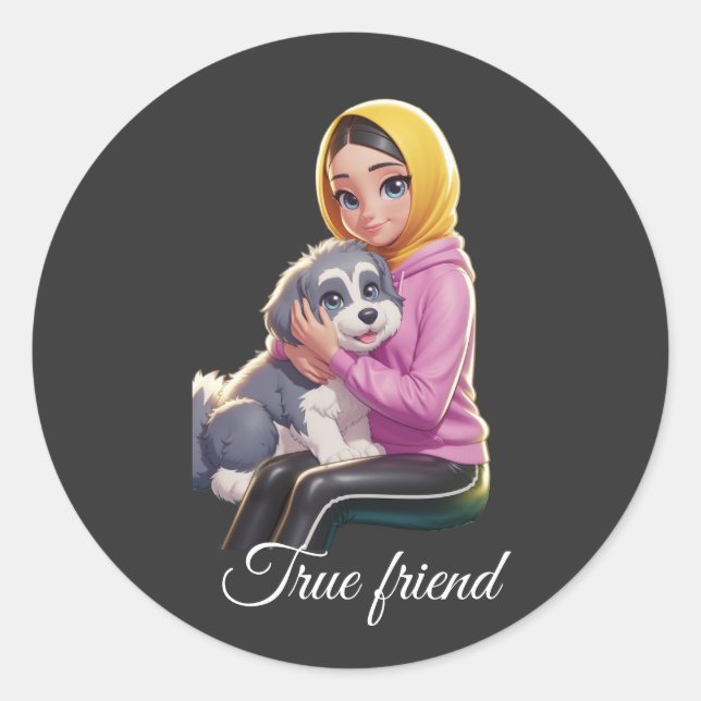 Sticker Rond ami proche (Devant)