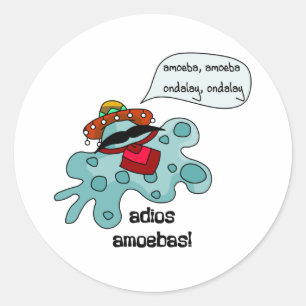 Sticker Rond Amibes d'Adios