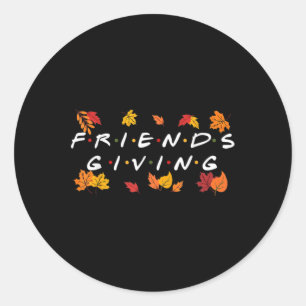 Sticker Rond Amical Fall Automne Amis Et Famille Remerciements