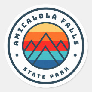 Sticker Rond Amicalola Falls State Park Georgia GA Cadeau