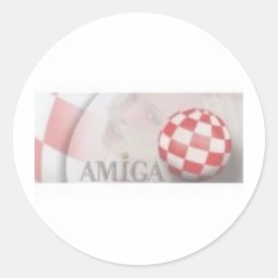 Sticker Rond amiga rétro