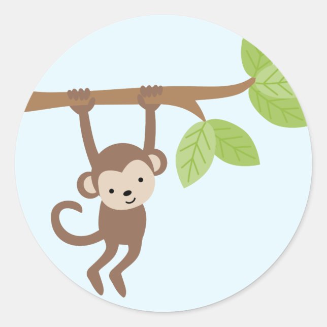 Sticker Rond Amis de safari (Devant)