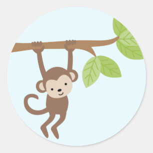 Sticker Rond Amis de safari