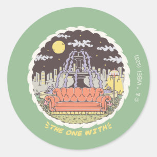 Sticker Rond AMIS™   Fontaine de dessin