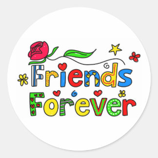 Sticker Rond Amis pour toujours