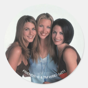 Sticker Rond AMIS™   Rachel, Phoebe et Monica