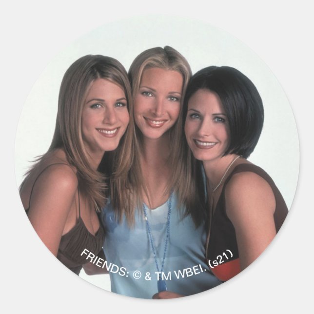 Sticker Rond AMIS™ | Rachel, Phoebe et Monica (Devant)