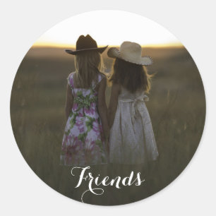 Sticker Rond Amis rustiques