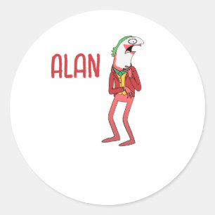 Sticker Rond Amis souriants Alan