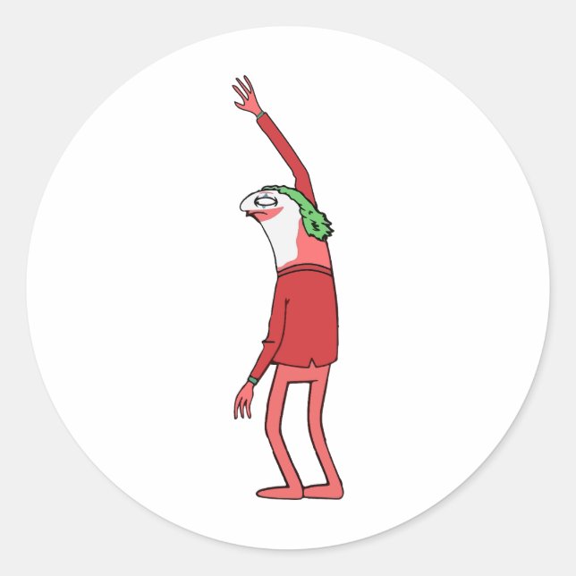 Sticker Rond Amis souriants Alan Psychicpebbles Adulte Swim (Devant)