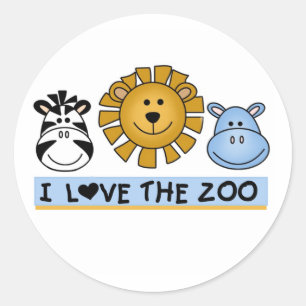 Sticker Rond Amis Zoo