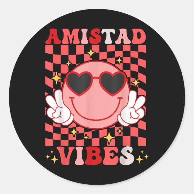 Sticker Rond Amistad Vibes Système Rca Maison De L'Amitié Souri (Devant)