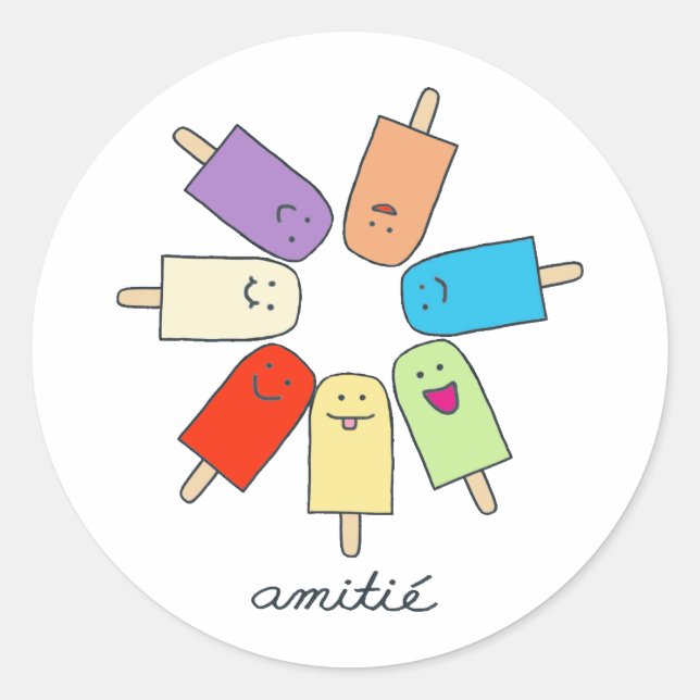 Sticker Rond Amitié (Devant)