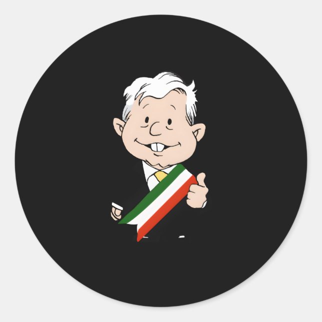Sticker Rond Amlo Amlito Ni Nos Vamos A Dejar Ni Nos Vamos A Ra (Devant)