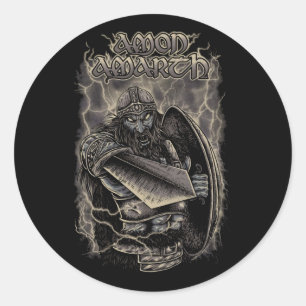 Sticker Rond Amon Amarth Retro Design