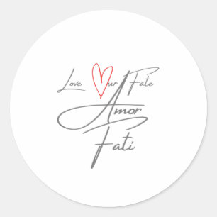 Sticker Rond Amor Fati - Aimez notre destin