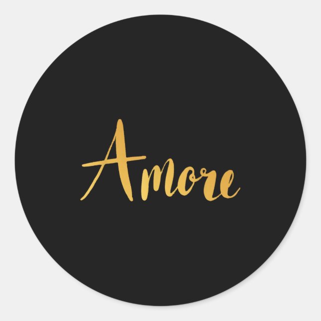 Sticker Rond Amore - Italian Love Valentine's Day  (Devant)