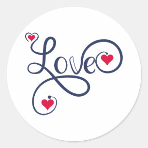 Sticker Rond Amour