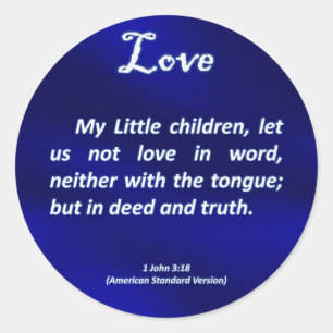 Sticker Rond Amour 1 Jean 3-18