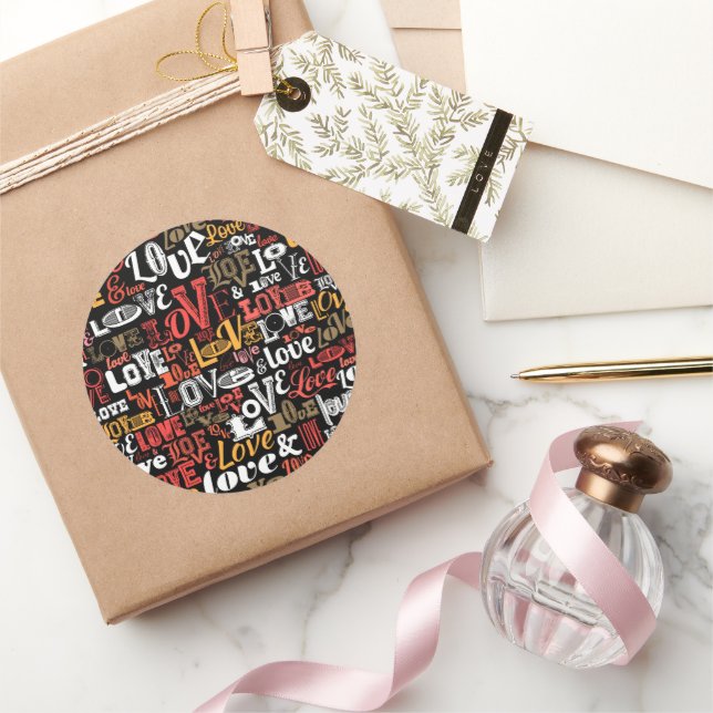 Sticker Rond Amour 2 (Cadeaux)