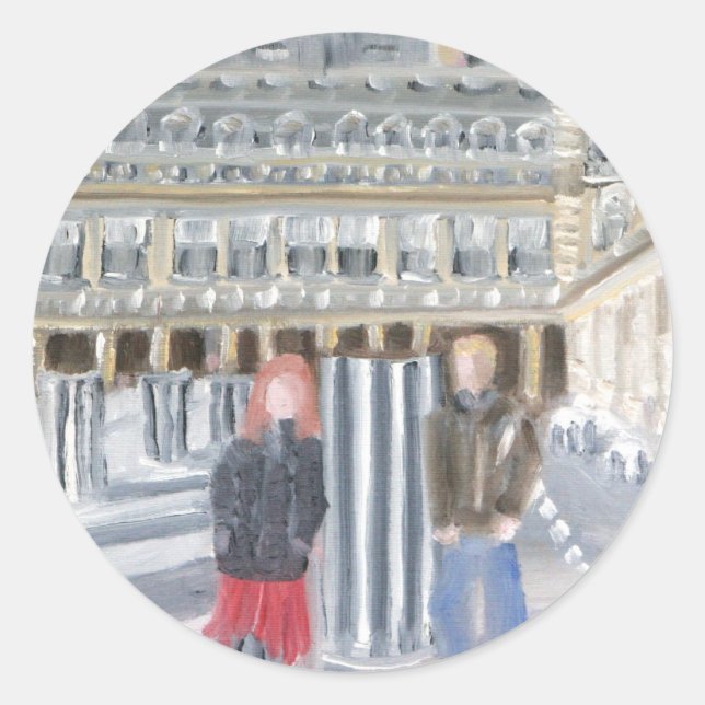 STICKER ROND AMOUR À PARIS (Devant)