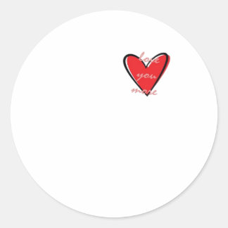 Sticker Rond Amour à Plus Créatif Style Minimaliste 