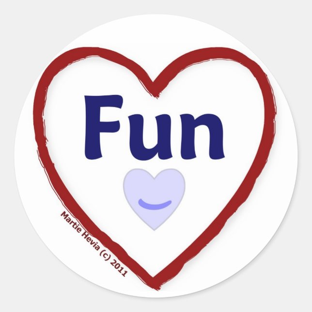 Sticker Rond Amour Amusant (Devant)