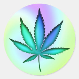 Sticker Rond Amour arc-en-ciel