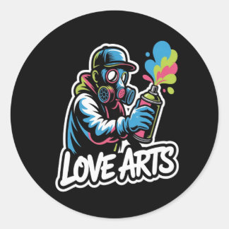 Sticker Rond Amour ARTS