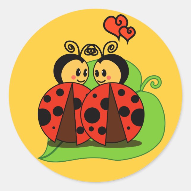 Sticker Rond Amour au premier regard (Devant)