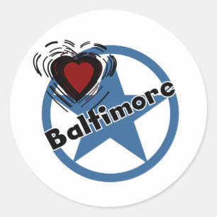 Sticker Rond Amour Baltimore