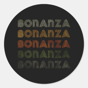 Sticker Rond Amour Coeur Bonanza Tee Grunge Style Vintage Noir