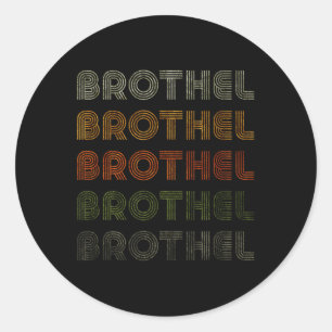 Sticker Rond Amour Coeur Brothel Tee Grunge Style Vintage Noir
