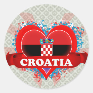 Sticker Rond Amour Croatie du cru I