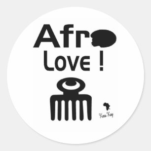 Sticker Rond Amour d'Afro avec DUAFE