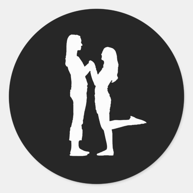 Sticker Rond Amour de fille - (Devant)