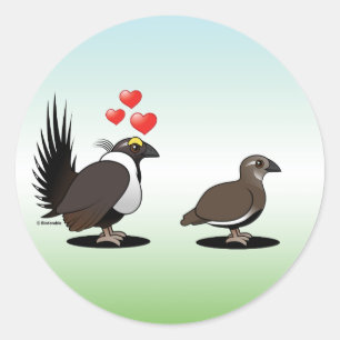Sticker Rond Amour de grouse sage