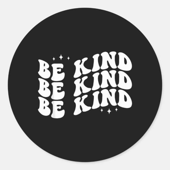Sticker Rond Amour de minimalisme de bonté d'art positif (Devant)