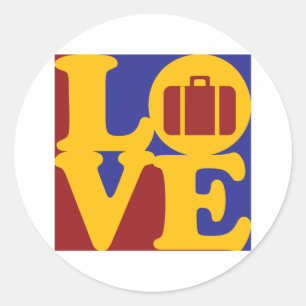 Sticker Rond Amour de voyage
